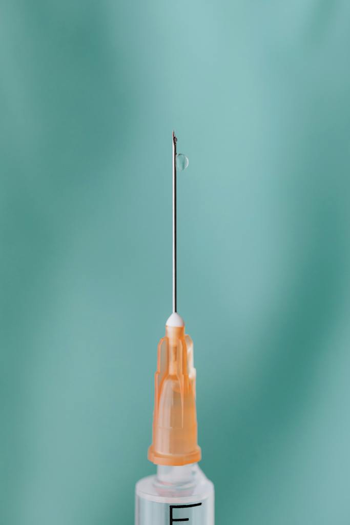 Close-up View Of Needle Of A Vaccine